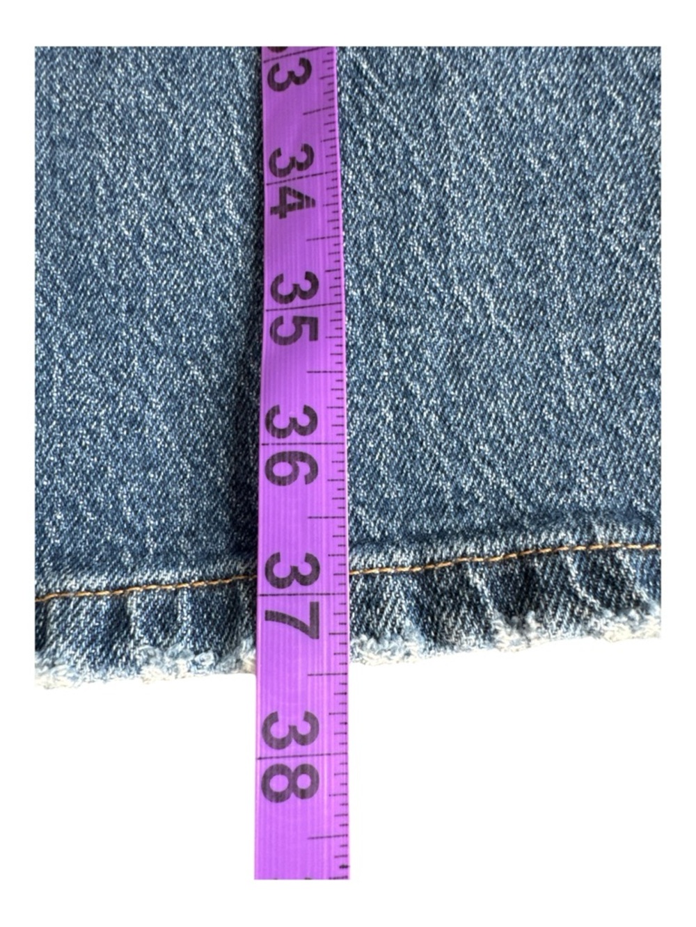 ZARA Button Fly Blue Denim Maxi Skirt with Front Slit. - Picture 12 of 13